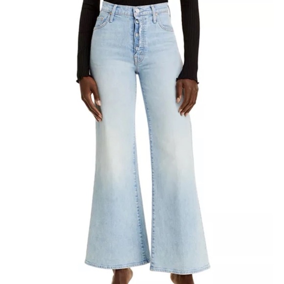 MOTHER Denim - MOTHER Light Wash Wide Leg Flare Jeans